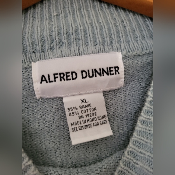 Alfred Dunner Blue Flower Sweater Sz XL - Picture 4 of 4